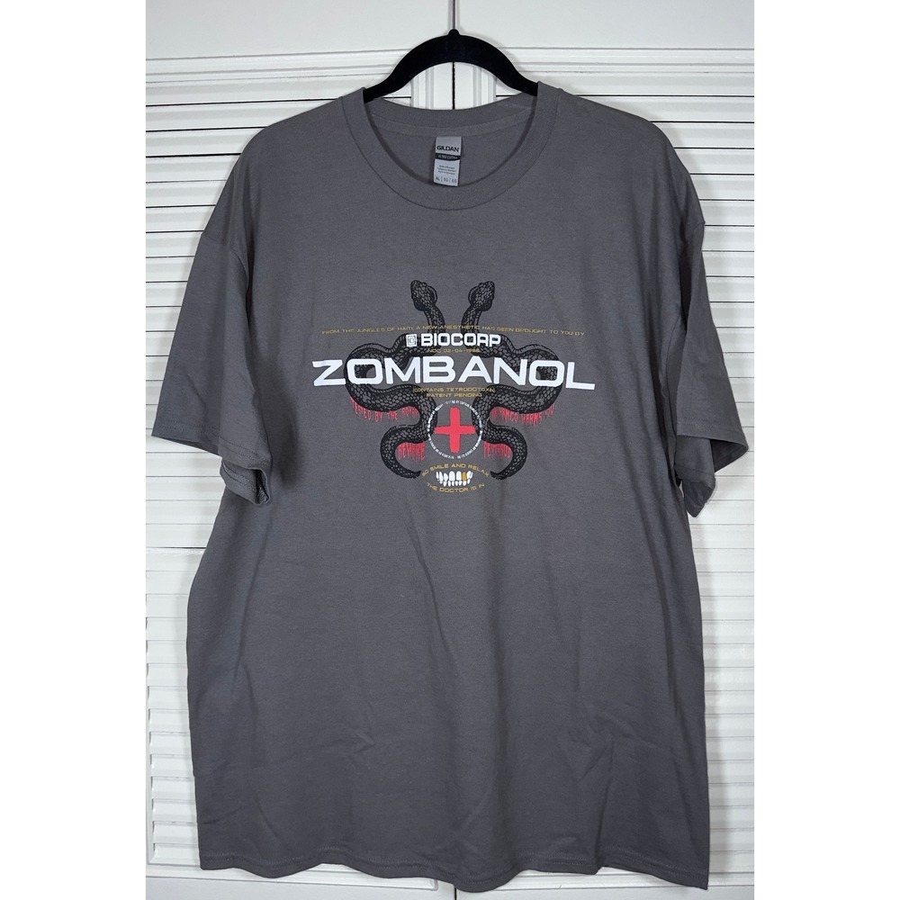 Serpent And The Rainbow Zombanol Graphic Gildan‎ Ultra Cotton Shirt Size XL